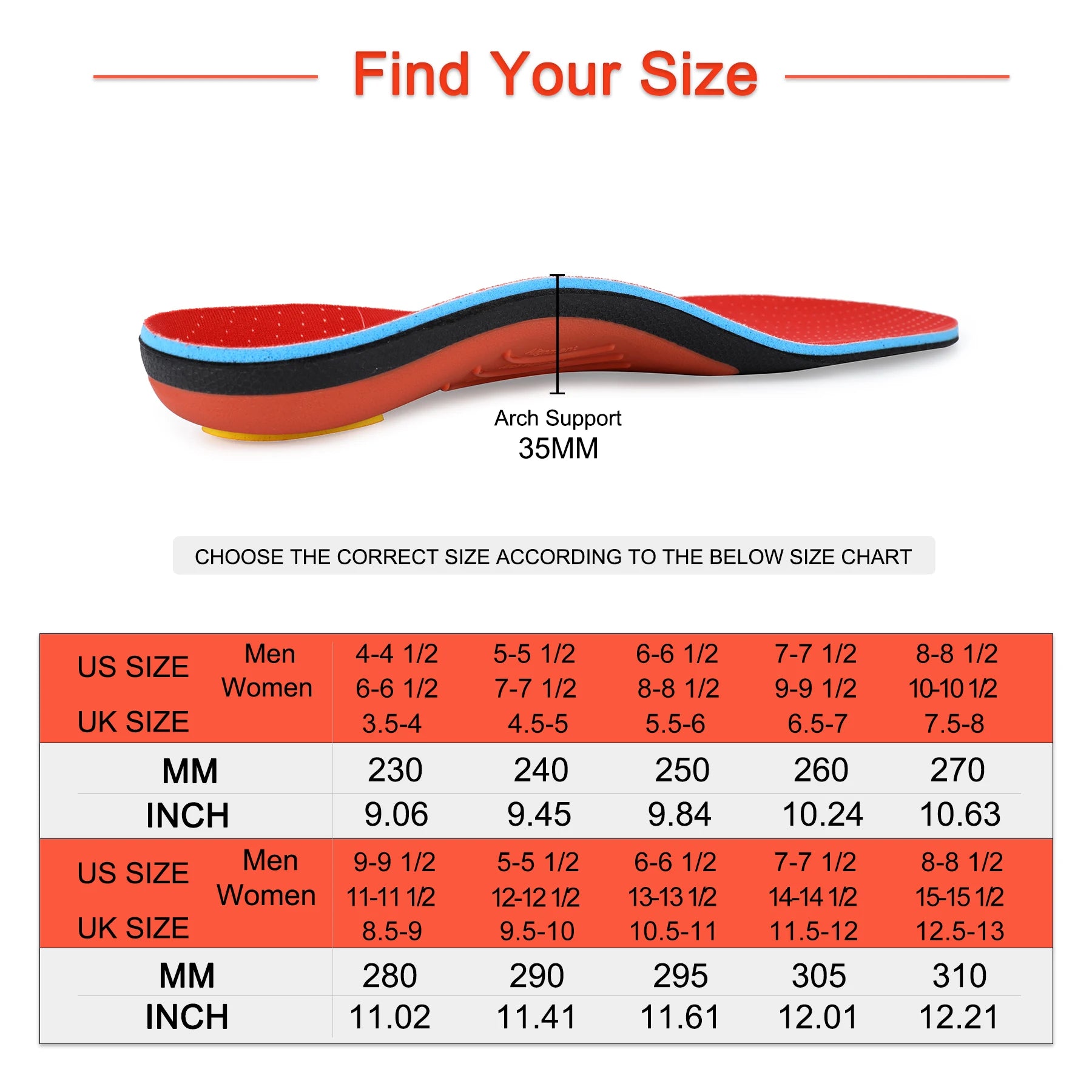 Plantar Fasciitis Orthopedic Sport Insole Men Women Sneaker Flat Feet High Arch Support Orthotic Insoles Plantillas Insert Sole