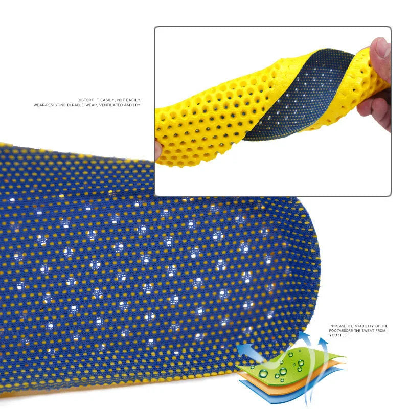 Memory Foam Insoles For Shoes Sole Mesh Deodorant Breathable Cushion Running Insoles For Feet Man Women Orthopedic Insoles