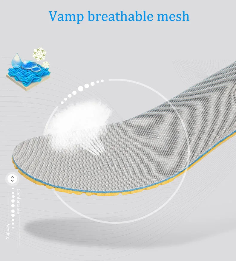 Memory Foam Insoles For Shoes Sole Mesh Deodorant Breathable Cushion Running Insoles For Feet Man Women Orthopedic Insoles