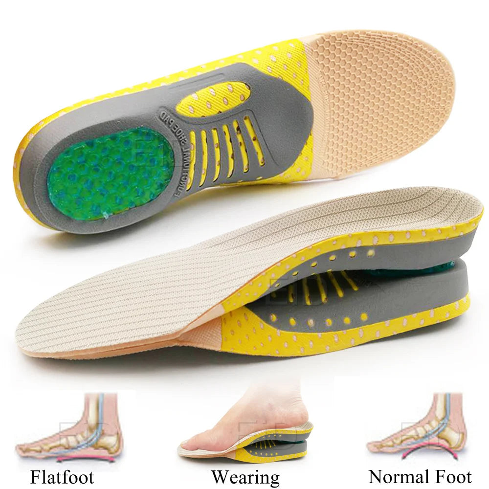 Flat Feet Template Arch Support Orthopedic Insoles,Plantar Fasciitis Heel Pain Orthotics Insoles Sneakers Shoe Inserts Men Women