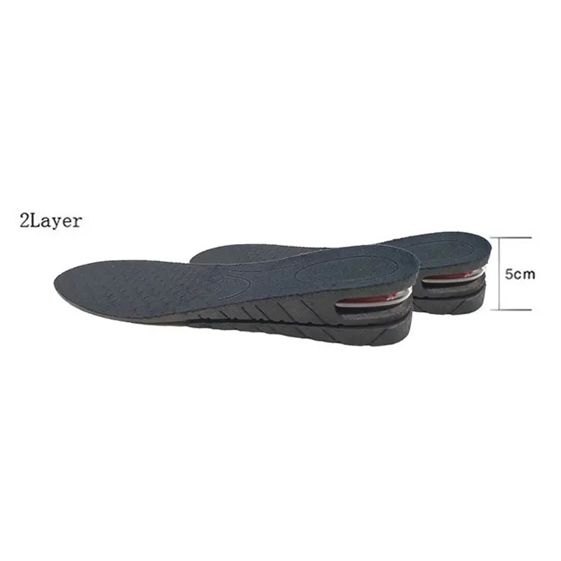 3-9cm Height Increase Insole With Air Cushion Height Lift Taller Support Absorbant Foot Pad Adjustable Cut Shoe Heel Insert