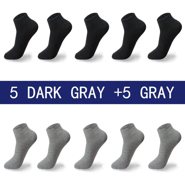High Quality 10 Pairs/lot Socks Men Large size 42,43,44,45,46,47,48 Casual Breathable Fashion Black White Male Cotton Socks shor