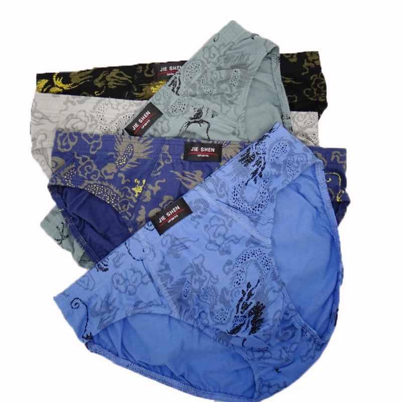 New 5Pcs/Lot Free Shipping Cheapest 100% Cotton Mens Briefs Plus Size Men Underwear Panties 4XL/5XL/6XL Men's Breathable Panties