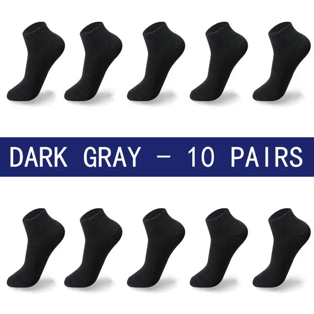 High Quality 10 Pairs/lot Socks Men Large size 42,43,44,45,46,47,48 Casual Breathable Fashion Black White Male Cotton Socks shor