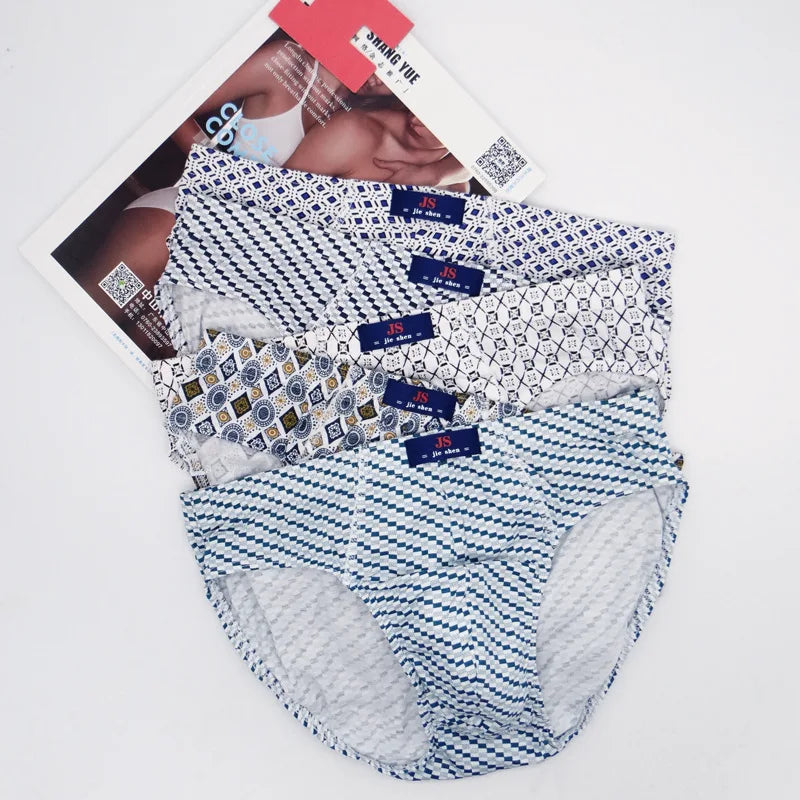 New 5Pcs/Lot Free Shipping Cheapest 100% Cotton Mens Briefs Plus Size Men Underwear Panties 4XL/5XL/6XL Men's Breathable Panties