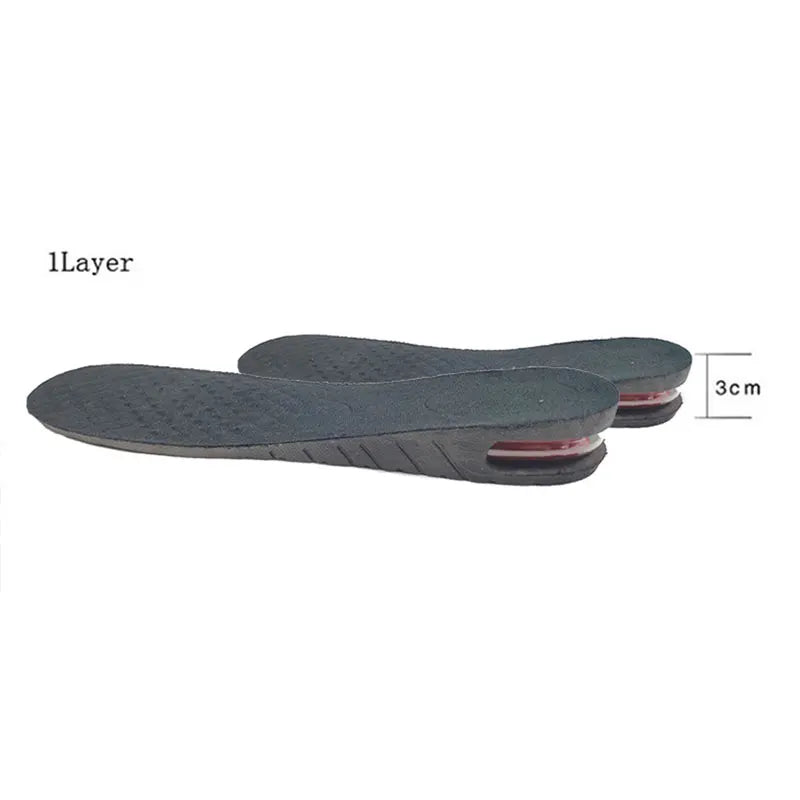 3-9cm Height Increase Insole With Air Cushion Height Lift Taller Support Absorbant Foot Pad Adjustable Cut Shoe Heel Insert