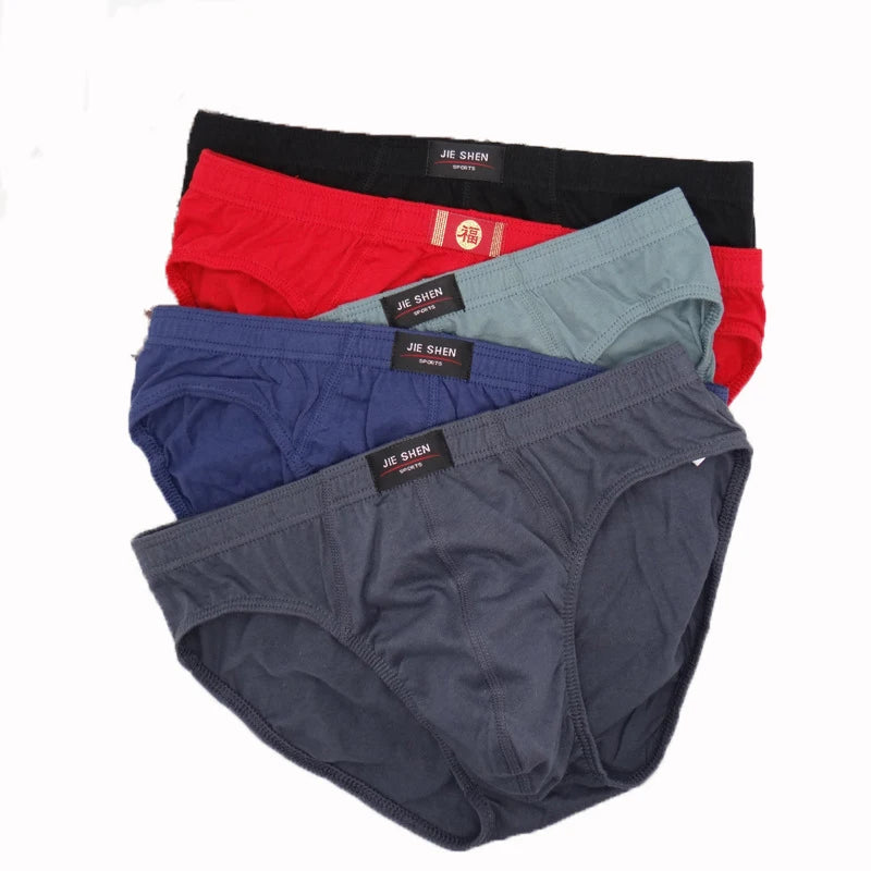 New 5Pcs/Lot Free Shipping Cheapest 100% Cotton Mens Briefs Plus Size Men Underwear Panties 4XL/5XL/6XL Men's Breathable Panties