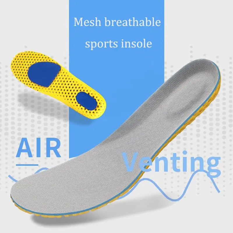 Memory Foam Insoles For Shoes Sole Mesh Deodorant Breathable Cushion Running Insoles For Feet Man Women Orthopedic Insoles