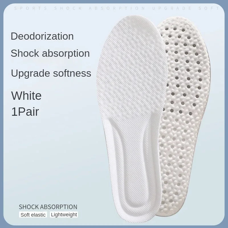 Large Size Sports Insoles EU47-48-49-50 for Adults Men Women PU High Elastic Shoe Pads Cushion Sweat Absorption