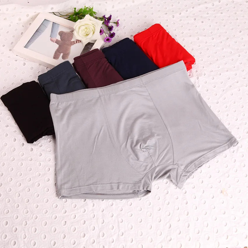 5PCS/lot Top Quality Boxers  Bamboo Underwear Male Underwear Box Plus Big Size XL-- 6XL Free Shipping