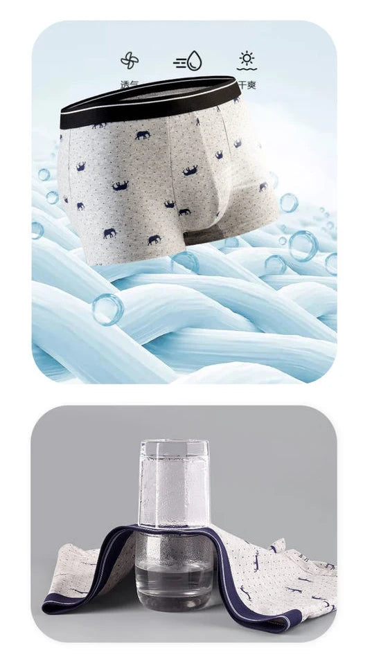 4pcs Men's Panties Sexy Shorts Cotton Underwear Male Breathable Boxers Solid Boxershorts Brand Underpants