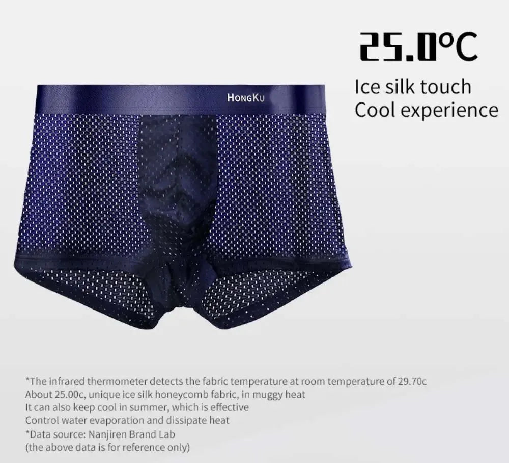 4/5 PCS Men's Panties Men Underwear Boxershorts Men Boxer Ropa Interior Hombre Calzoncillos Breathable Bamboo Hole Large Size