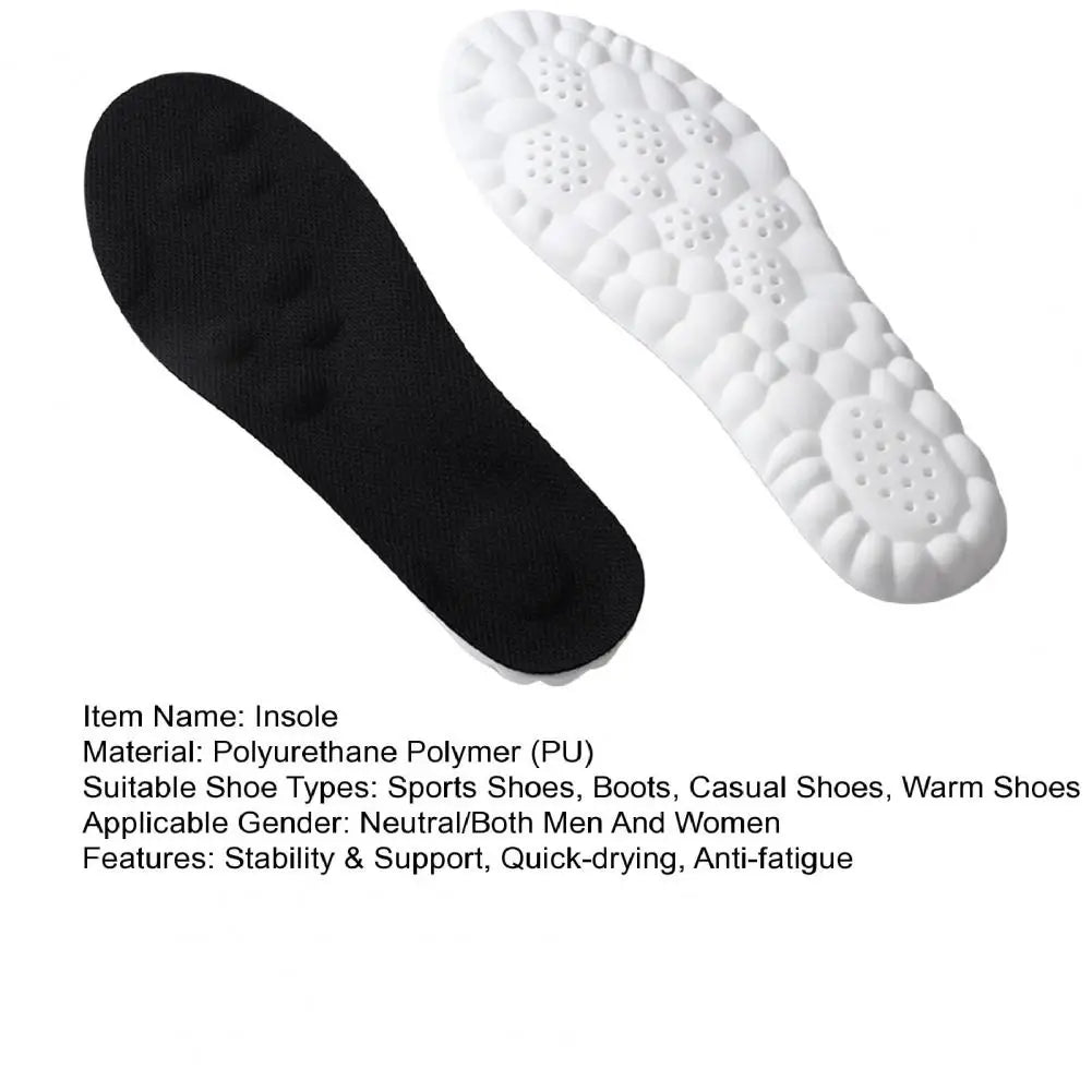 Memory Foam Insoles Cut to Fit Cloud Soles Breathable Inserts with Arch Support Shock-Absorbing Shoe Steppers for Sneakers