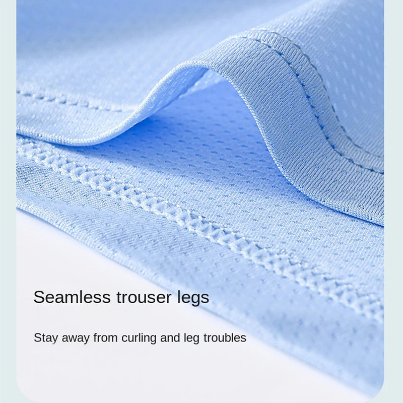 Men Boxers Men's Underwear 3A Antibacterial Underpants Ice Silk Men Boxer Shorts Breathable Elastic Male Panties Plus Size L-6XL