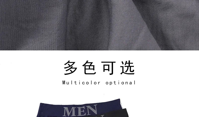 5Pcs/Lot Men's Boxers Underwear Breathable Panties Man Boxer Solid Underpants Comfortable Male Brand Shorts Black Blue Underwear