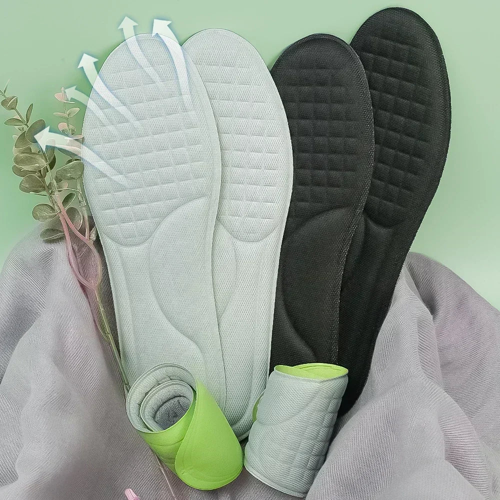 10pcs Unisex Memory Foam Orthopedic Insoles Deodorizing Insole Shoes Sports Absorbs Sweat Soft Antibacterial Shoe Accessories