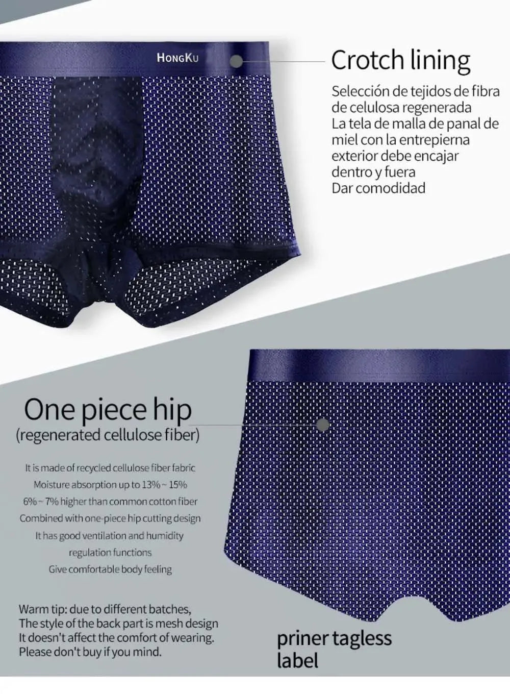 4/5 PCS Men's Panties Men Underwear Boxershorts Men Boxer Ropa Interior Hombre Calzoncillos Breathable Bamboo Hole Large Size