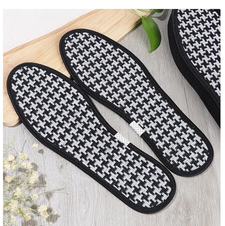 Bamboo Insoles Deodorant Insoles Mesh Breathable Absorb-Sweat Shoe Pads Running Sport Insert Light Weight Cushion for Men