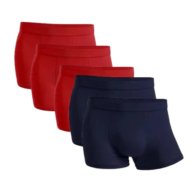 5 Packs Bamboo Boxers Man XL XXL XXXL XXXXL 5XL 6XL Plus Size Underwear Men Flat Feet Gym Shorts Panties Black Underpants Gifts