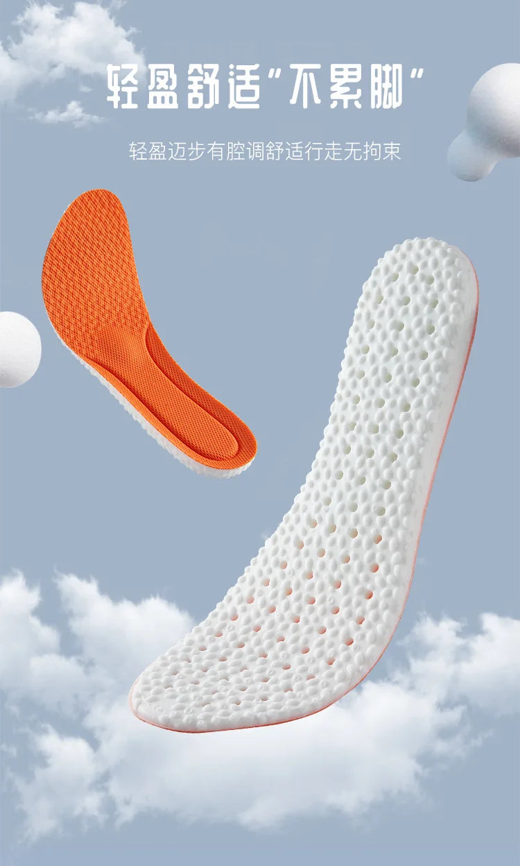 Large Size Sports Insoles EU47-48-49-50 for Adults Men Women PU High Elastic Shoe Pads Cushion Sweat Absorption