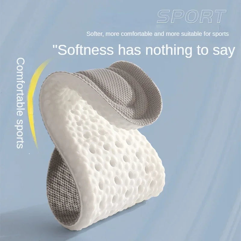 Large Size Sports Insoles EU47-48-49-50 for Adults Men Women PU High Elastic Shoe Pads Cushion Sweat Absorption