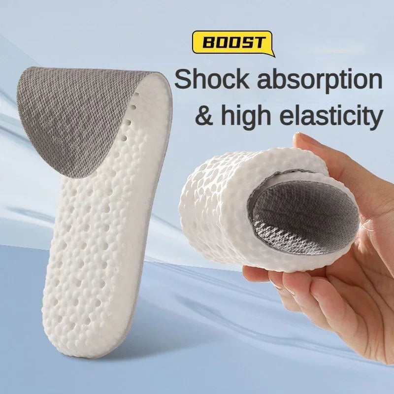 Large Size Sports Insoles EU47-48-49-50 for Adults Men Women PU High Elastic Shoe Pads Cushion Sweat Absorption