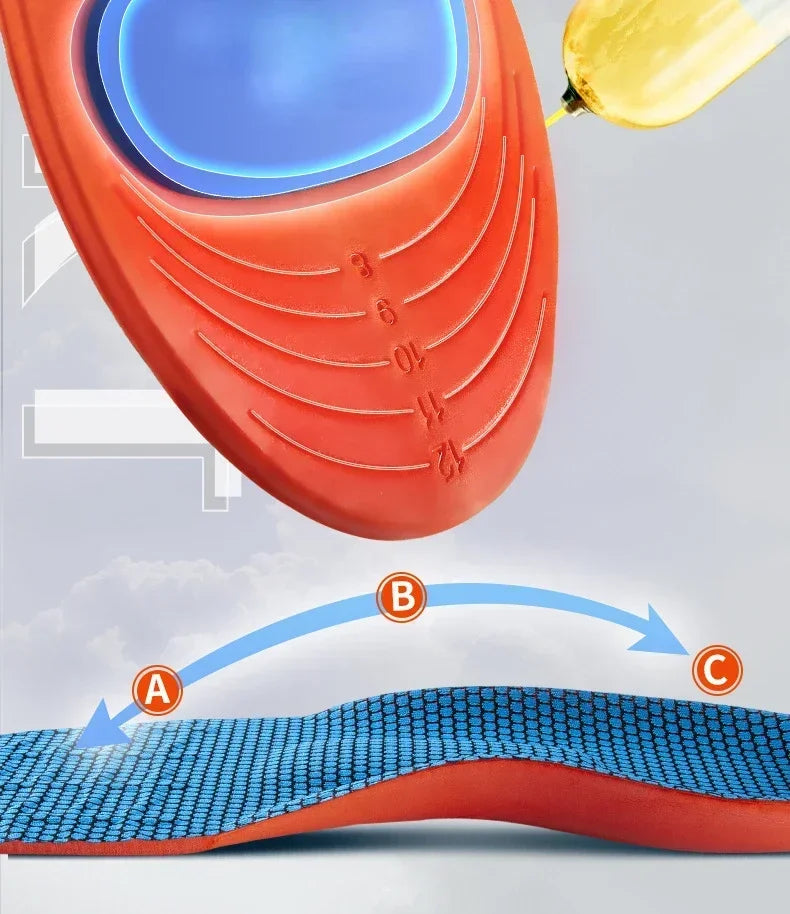 Arch Support Feet Orthopedic Shoes Insole Plantar Fasciitis Insoles for Men Women Shock Absorbing Non Slip Shoe Pads 2/4/6Pcs