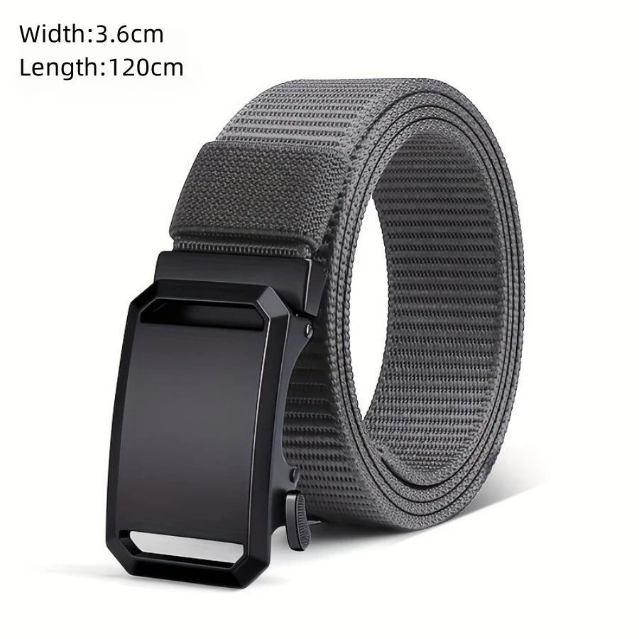 The New Men's 125cm Buckle Belt Nylon Braided Lightweight Breathable Daily Commuter Men's Belt