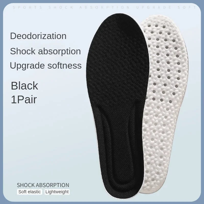 Large Size Sports Insoles EU47-48-49-50 for Adults Men Women PU High Elastic Shoe Pads Cushion Sweat Absorption