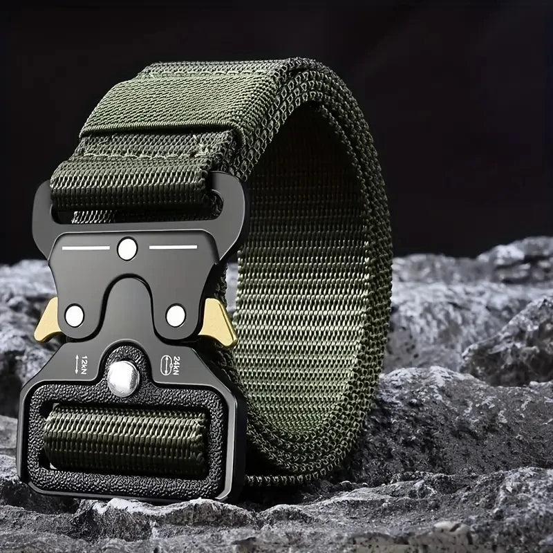 The New Men's 125cm Buckle Belt Nylon Braided Lightweight Breathable Daily Commuter Men's Belt