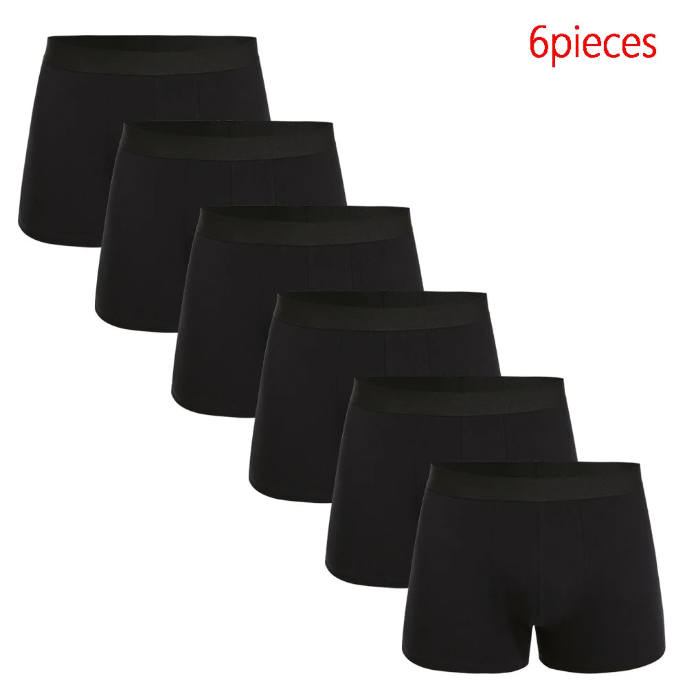 6pcs Pack 2024 Men Panties Cotton Underwear Male Brand Boxer And Underpants For Homme Luxury Set Shorts Box Slip Kit