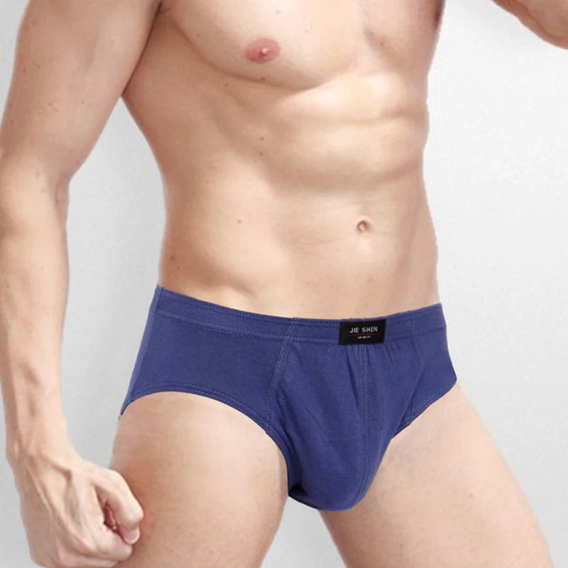 4 Pcs/Lot Men's 100% Cotton Breathable Briefs Comfortable Male Underwear Lingerie Panties Underpants Plue Size Xl -5Xl