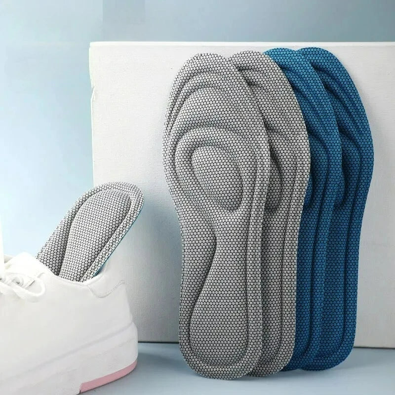 20pcs Memory Foam Orthopedic Insoles Shoes Men Women Nano Antibacterial Deodorization Insole Sweat Absorption Running Cushion