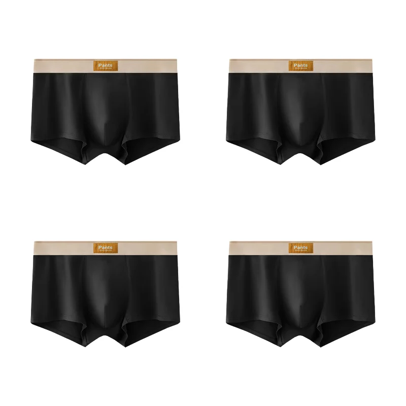 4 pcs Men Underwear Cotton BoxerShorts Hombre Panties Man Breathable Underpants Sexy Sports Comfort Male Boxers Large Size L-7XL