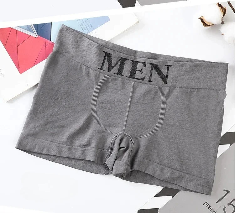 5Pcs/Lot Men's Boxers Underwear Breathable Panties Man Boxer Solid Underpants Comfortable Male Brand Shorts Black Blue Underwear