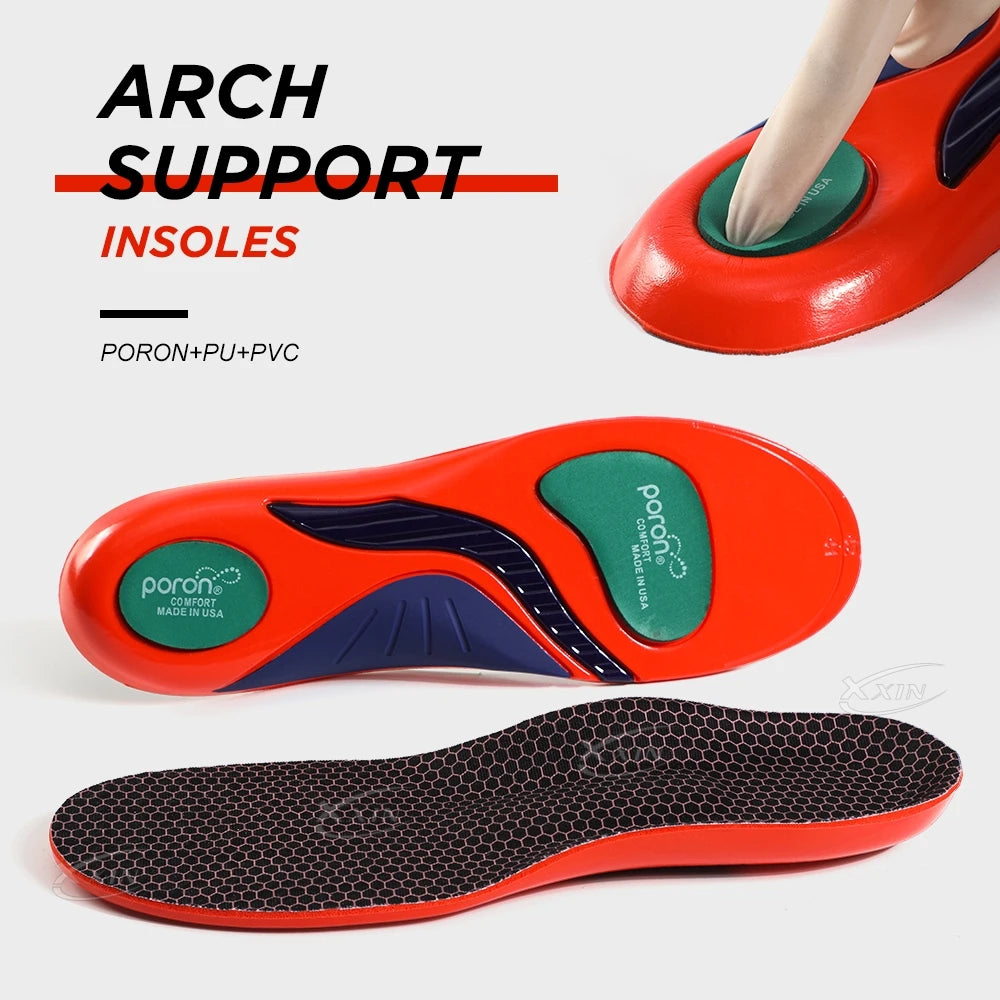 【Xxin】Arch Support Insole Poron Shock Absorption Flat Feet Shoe Pad Heel Pain Relief Size 35-48