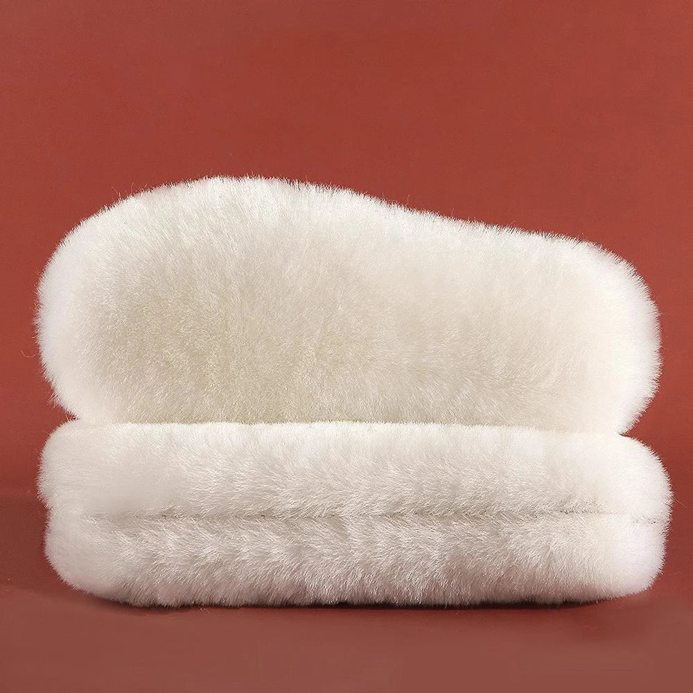 Genuine Sheepskin Fleece Insoles Men Women Winter Thick Cashmere Thermal Real Wool Insoles for Shoes Inner Soles for Snow Boots