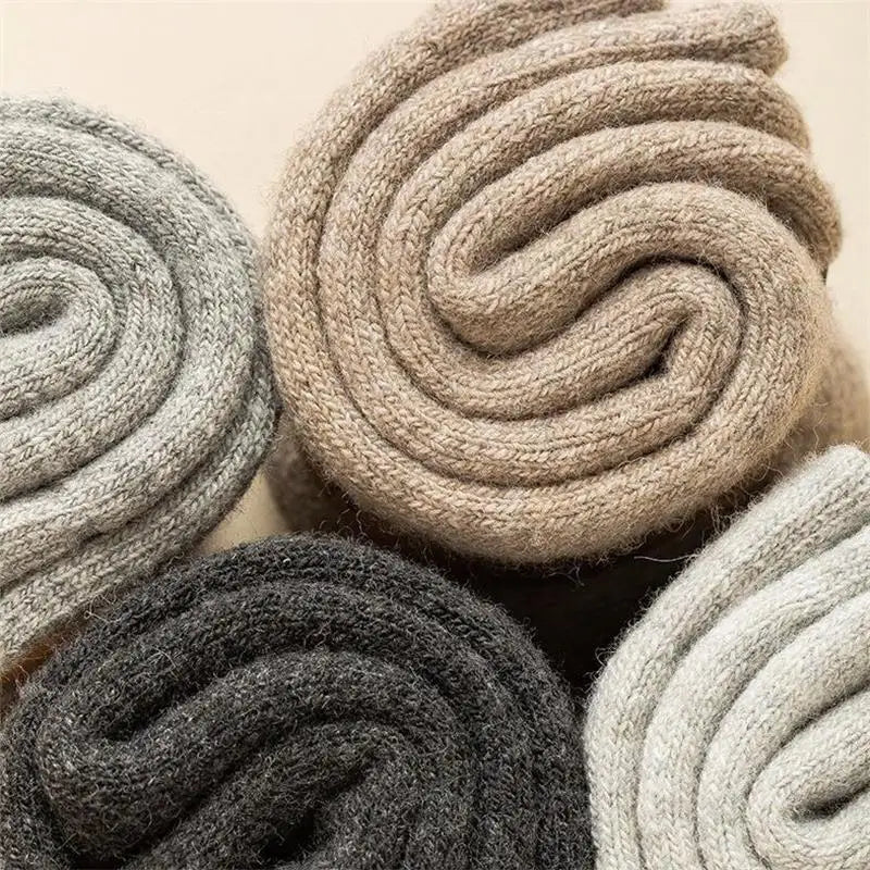 2Pairs/Men's Socks Super Thick Wool High Quality Merino Wool Socks Business Fall Winter Comfortable Mid-leg Socks Large Size Men