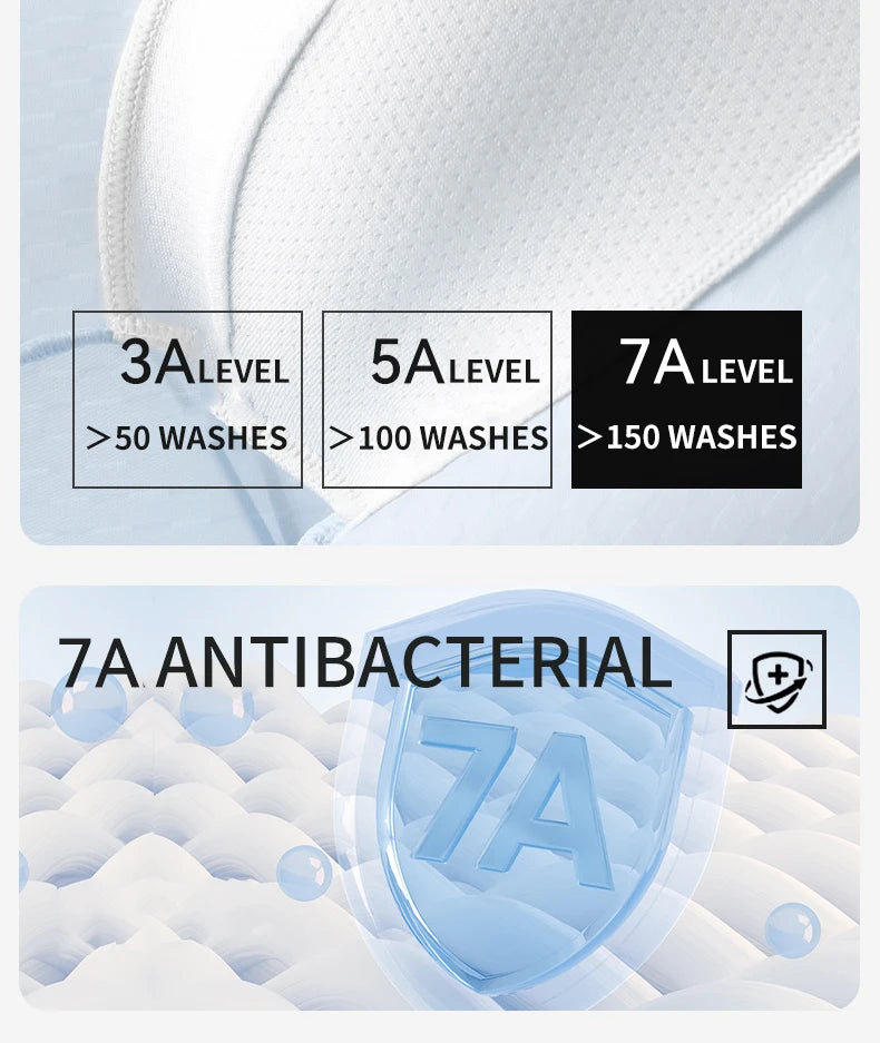 MiiOW 3Pcs Ice Silk Men Panties Mesh Breathable Mens Underpants 10A Antibacterial Crotch Men's Underwear Boxers Man Boxer Briefs