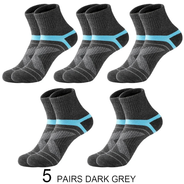 3 Pairs Men's Socks Hiking Black Sports Basketball Socks Casual Soft Running Summer Absorb Sweat Breathable Male Sokken Gifts