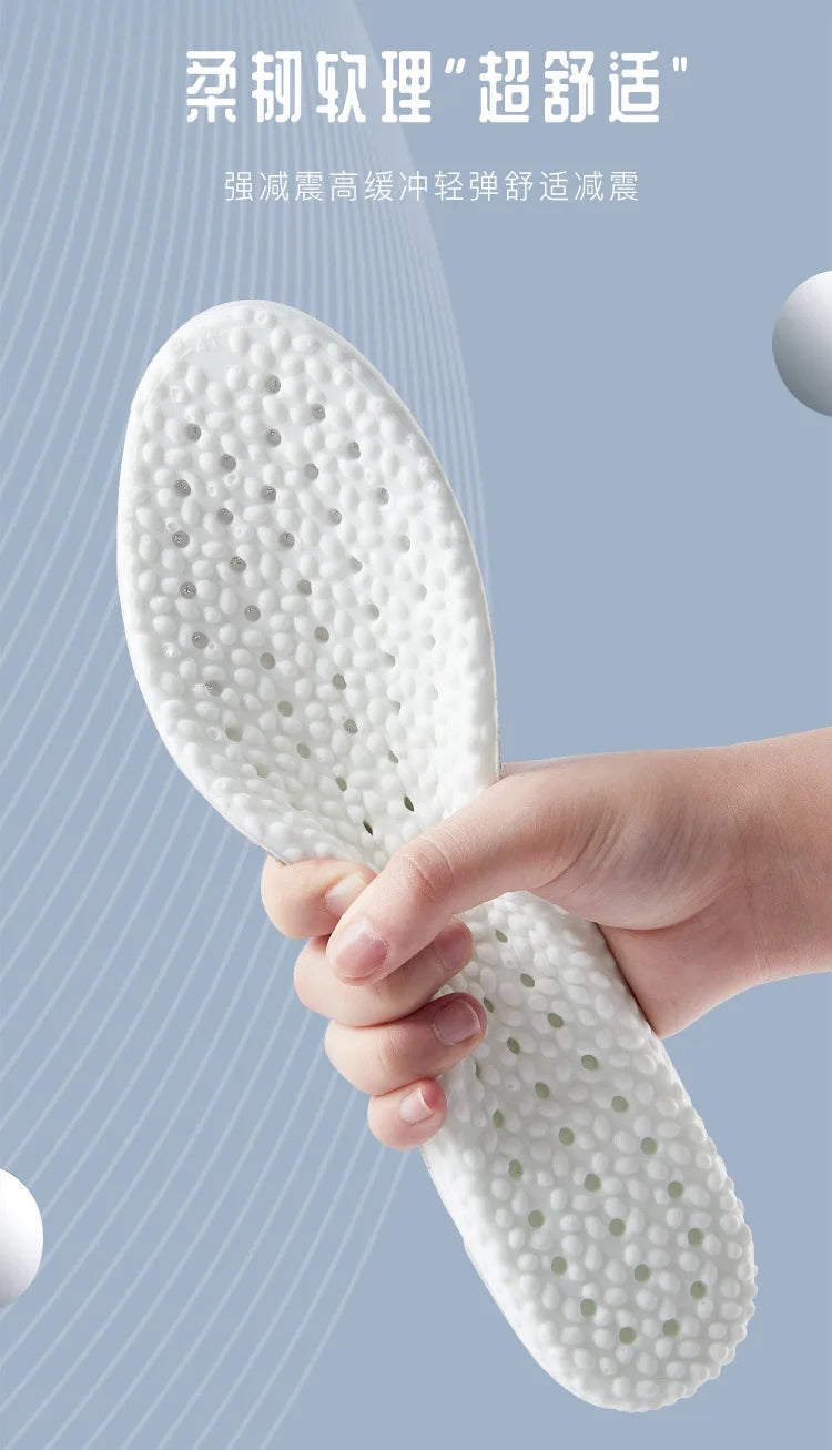 Large Size Sports Insoles EU47-48-49-50 for Adults Men Women PU High Elastic Shoe Pads Cushion Sweat Absorption