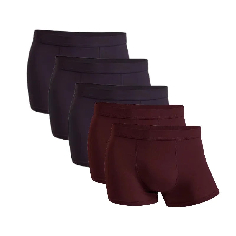 5 Packs Bamboo Boxers Man XL XXL XXXL XXXXL 5XL 6XL Plus Size Underwear Men Flat Feet Gym Shorts Panties Black Underpants Gifts