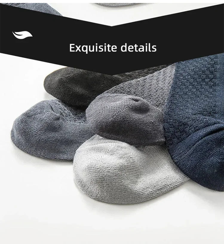 5Pairs/Lot Men's Socks High Quality Bamboo Fiber Business Breathable Deodorizing Socks Men's Casual Socks Large Size EU38-46