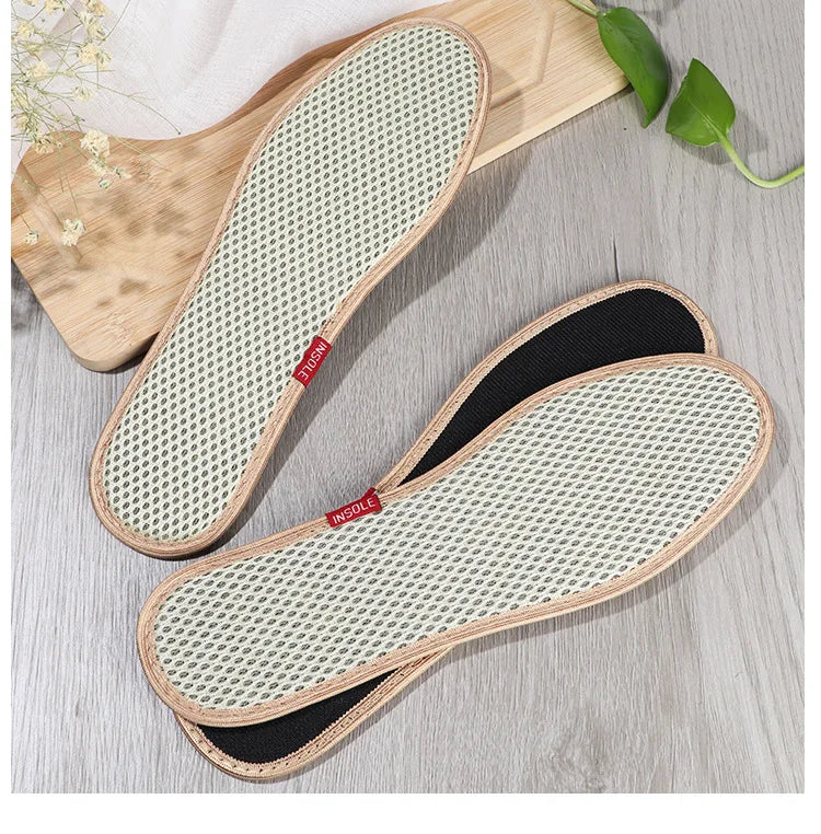 Bamboo Insoles Deodorant Insoles Mesh Breathable Absorb-Sweat Shoe Pads Running Sport Insert Light Weight Cushion for Men