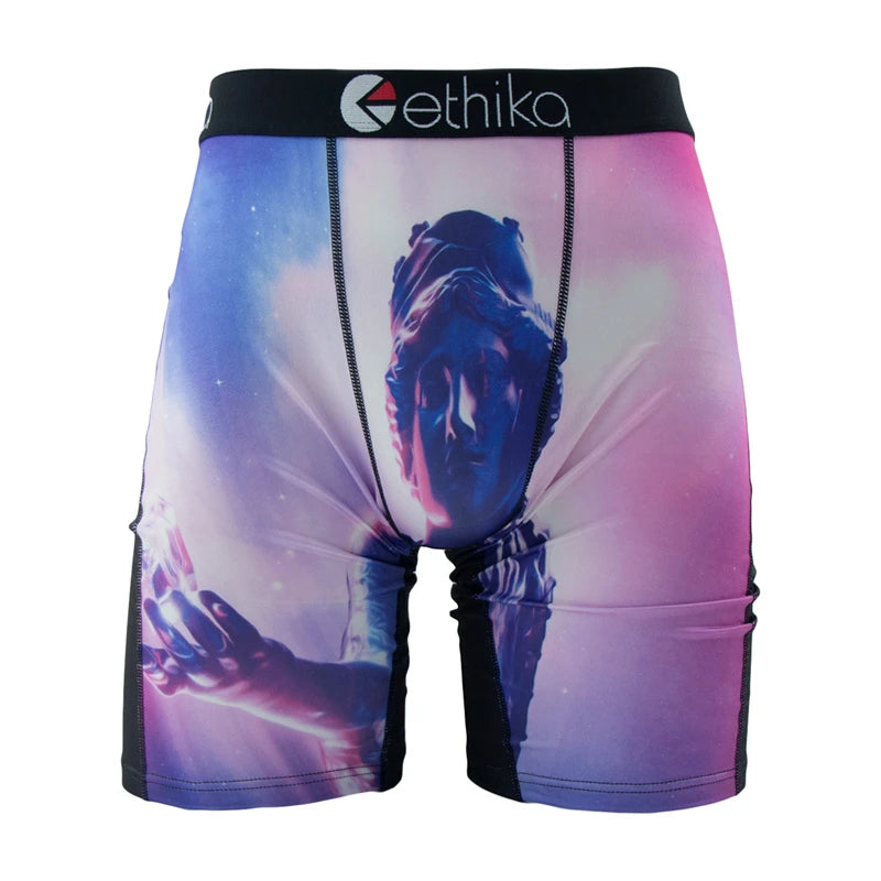 ETHIKA 1Pcs Men Underwear Sexy Boxershorts Breathable Mens Trunks Plus Size S-3XL Man Swimming Underpants Men's Panties Boxers