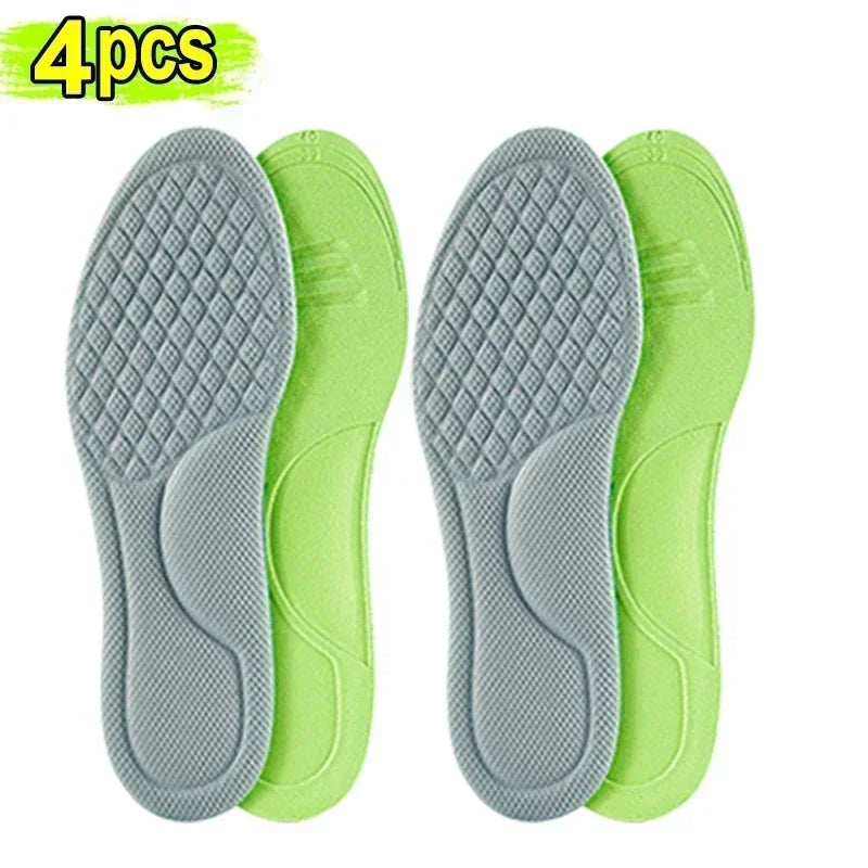 10pcs Unisex Memory Foam Orthopedic Insoles Deodorizing Insole Shoes Sports Absorbs Sweat Soft Antibacterial Shoe Accessories