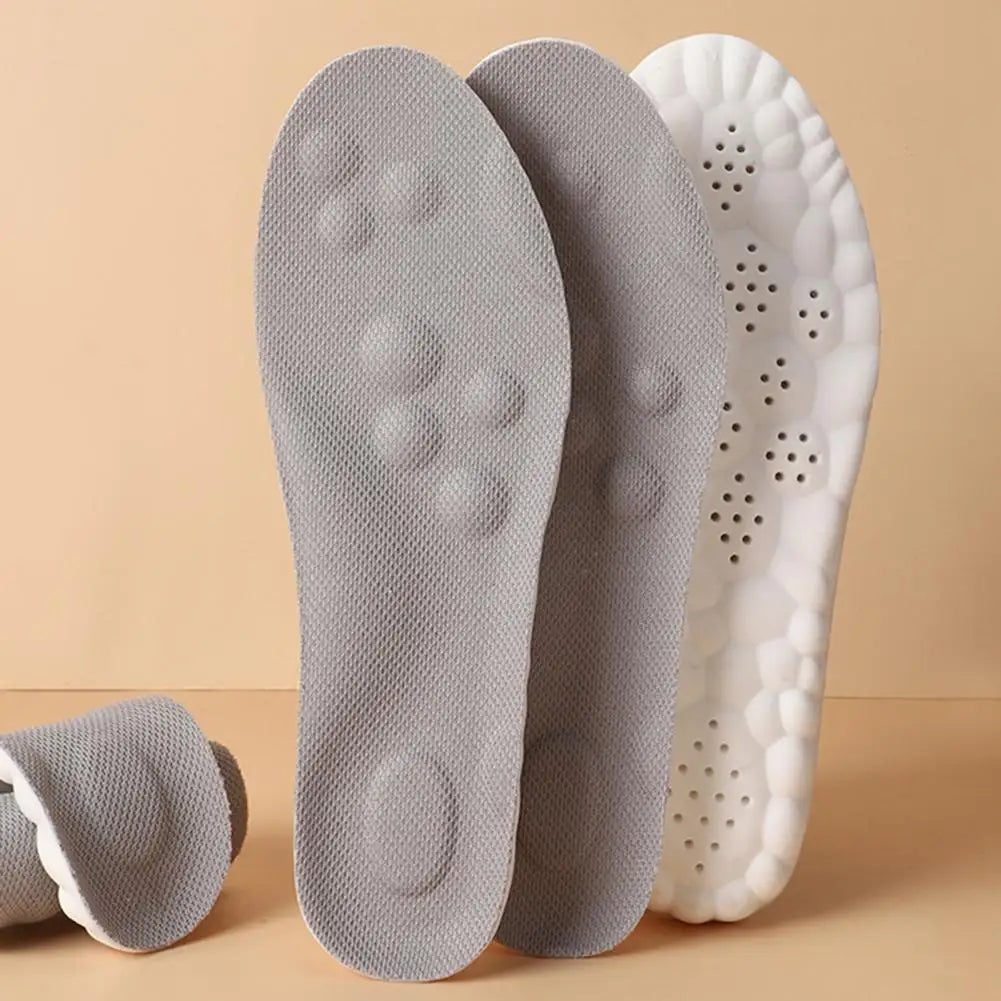 Memory Foam Insoles Cut to Fit Cloud Soles Breathable Inserts with Arch Support Shock-Absorbing Shoe Steppers for Sneakers