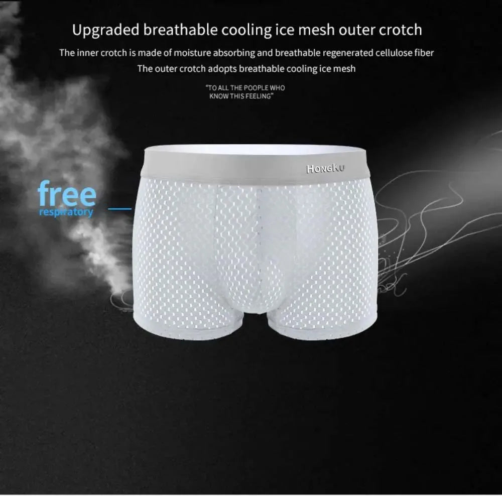 4/5 PCS Men's Panties Men Underwear Boxershorts Men Boxer Ropa Interior Hombre Calzoncillos Breathable Bamboo Hole Large Size