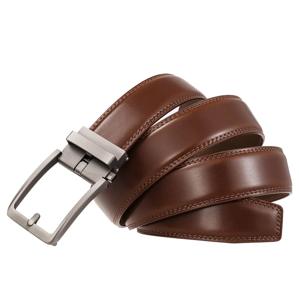 Click Belts for Men Luxury Brand Designer Fashion Automatic Buckle Genuine Leather Men's Jeans High Quality Waist Male Strap