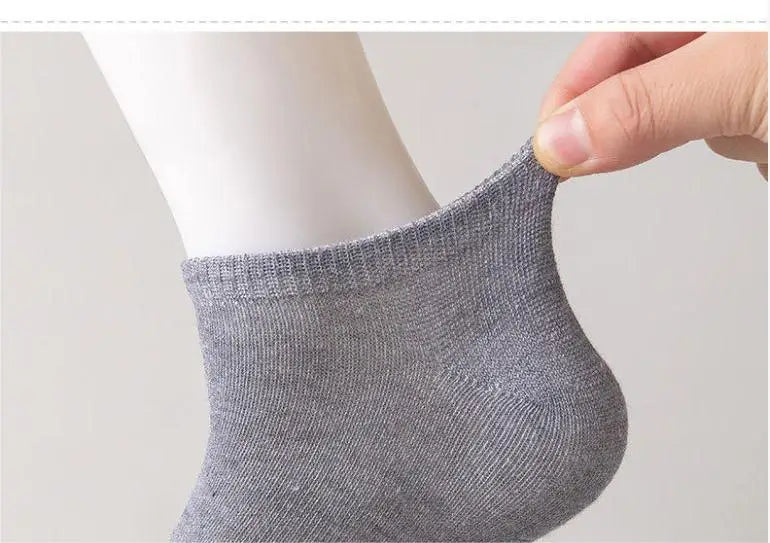 Men Ankle Socks Solid Color Black White Gray Invisible Breathable Cotton Sports Socks Male Short Socks Women Men Sox 10/5Pcs